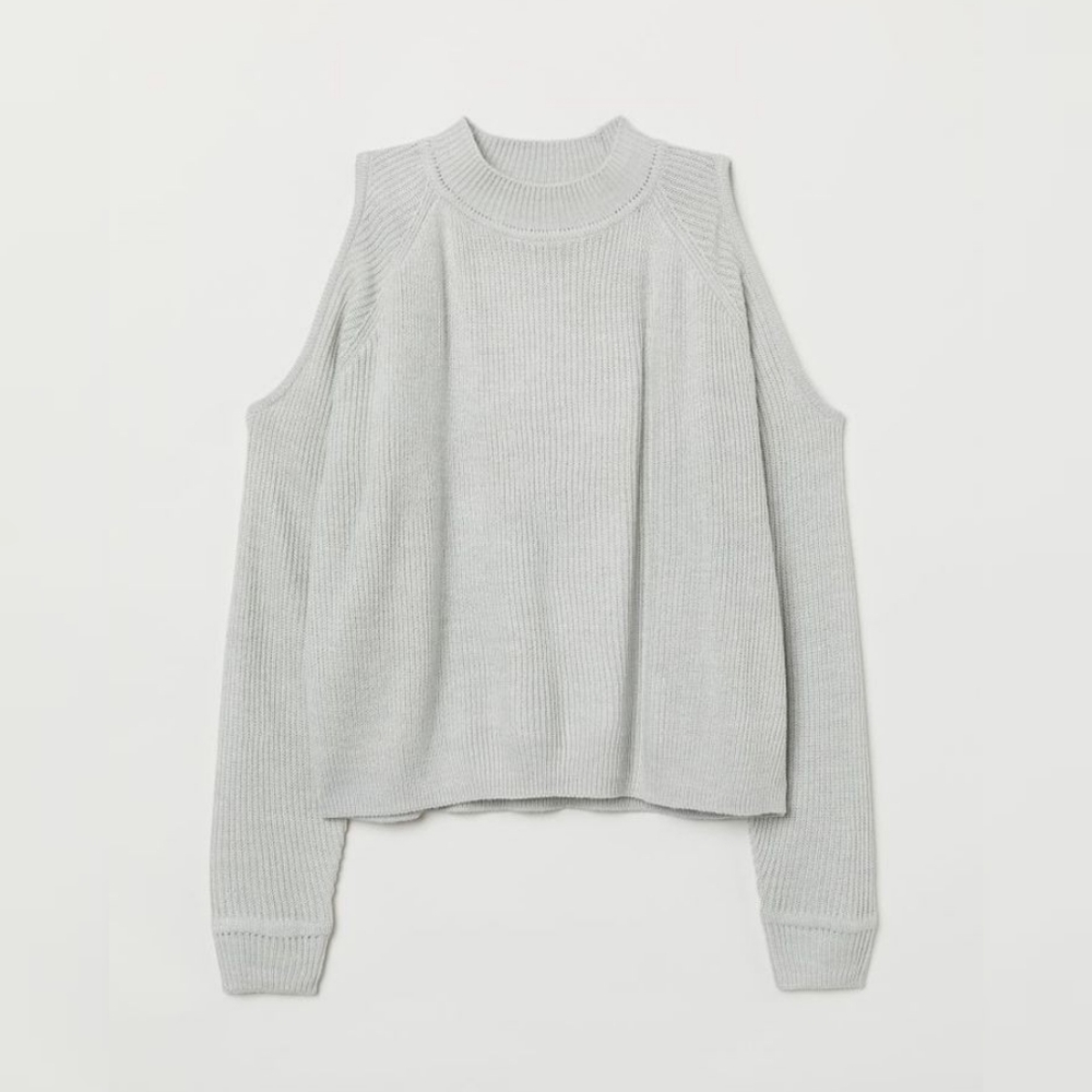 Cold shoulder sweater